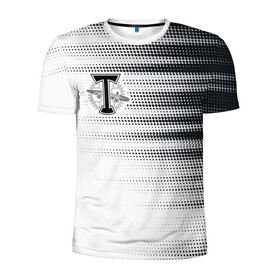 Мужская футболка 3D спортивная с принтом Торпедо в Белгороде, 100% полиэстер с улучшенными характеристиками | приталенный силуэт, круглая горловина, широкие плечи, сужается к линии бедра | Тематика изображения на принте: белое | пфл | рфпл | торпедо | форма | футбол | чёрное