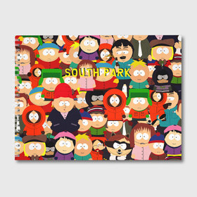 Альбом для рисования с принтом SOUTH PARK в Белгороде, 100% бумага
 | матовая бумага, плотность 200 мг. | cartman | kenny | kyle | south park | stan | кайл | картман | кенни | стэн | южный парк