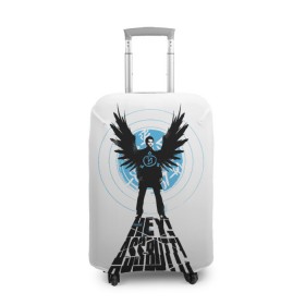 Чехол для чемодана 3D с принтом Castiel - Hey Assbutt рюкзак в Белгороде, 86% полиэфир, 14% спандекс | двустороннее нанесение принта, прорези для ручек и колес | castiel | supernatural | vdzabma | кастиэль | сверхъестественное