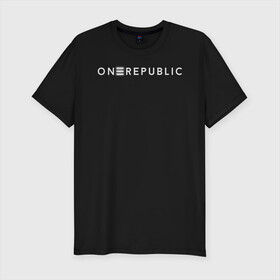 Мужская футболка хлопок Slim с принтом OneRepublic в Белгороде, 92% хлопок, 8% лайкра | приталенный силуэт, круглый вырез ворота, длина до линии бедра, короткий рукав | album | human | logo | logotype | music | one | pop | republic | альбом | ван | лого | логотип | музыка | поп | репаблик | человек