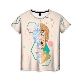 Женская футболка 3D с принтом Shaggy в Белгороде, 100% полиэфир ( синтетическое хлопкоподобное полотно) | прямой крой, круглый вырез горловины, длина до линии бедер | scooby doo | shaggy | vdosadir | скуби ду | уильям ханна | шегги