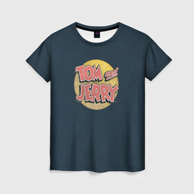 Женская футболка 3D с принтом Tom&Jerry в Белгороде, 100% полиэфир ( синтетическое хлопкоподобное полотно) | прямой крой, круглый вырез горловины, длина до линии бедер | spike | tom  jerry | tom and jerry | tomjerry | tuffy | vdgerir | мамочка два тапочка | том и джери | том и джерри