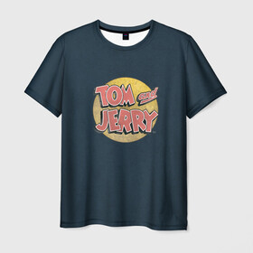 Мужская футболка 3D с принтом Tom&Jerry в Белгороде, 100% полиэфир | прямой крой, круглый вырез горловины, длина до линии бедер | Тематика изображения на принте: spike | tom  jerry | tom and jerry | tomjerry | tuffy | vdgerir | мамочка два тапочка | том и джери | том и джерри
