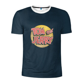 Мужская футболка 3D спортивная с принтом Tom&Jerry в Белгороде, 100% полиэстер с улучшенными характеристиками | приталенный силуэт, круглая горловина, широкие плечи, сужается к линии бедра | spike | tom  jerry | tom and jerry | tomjerry | tuffy | vdgerir | мамочка два тапочка | том и джери | том и джерри