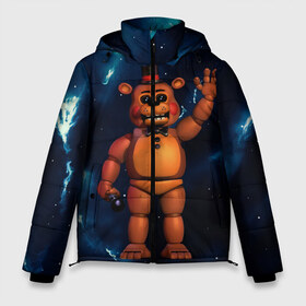 Мужская зимняя куртка 3D с принтом Five Nights At Freddys в Белгороде, верх — 100% полиэстер; подкладка — 100% полиэстер; утеплитель — 100% полиэстер | длина ниже бедра, свободный силуэт Оверсайз. Есть воротник-стойка, отстегивающийся капюшон и ветрозащитная планка. 

Боковые карманы с листочкой на кнопках и внутренний карман на молнии. | 5 ночей с фредди | five nights at freddys | fnaf | horror | nightmare | страшилки | ужасы | фнаф | фредди фазбер | хоррор