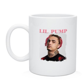 Кружка с принтом LIL PUMP в Белгороде, керамика | объем — 330 мл, диаметр — 80 мм. Принт наносится на бока кружки, можно сделать два разных изображения | esketit | gucci gang | lil pump | pattern | гуччи ганг | лил памп