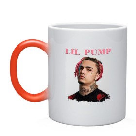 Кружка хамелеон с принтом LIL PUMP в Белгороде, керамика | меняет цвет при нагревании, емкость 330 мл | esketit | gucci gang | lil pump | pattern | гуччи ганг | лил памп