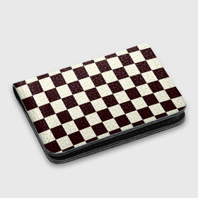 Картхолдер с принтом с принтом Шахматка в Белгороде, натуральная матовая кожа | размер 7,3 х 10 см; кардхолдер имеет 4 кармана для карт; | квадраты | текстуры | узор шахматка | узоры | чб | чб квадраты | чб узор | шахматка | шахматная доска | шахматы