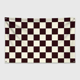 Флаг-баннер с принтом Шахматка в Белгороде, 100% полиэстер | размер 67 х 109 см, плотность ткани — 95 г/м2; по краям флага есть четыре люверса для крепления | квадраты | текстуры | узор шахматка | узоры | чб | чб квадраты | чб узор | шахматка | шахматная доска | шахматы
