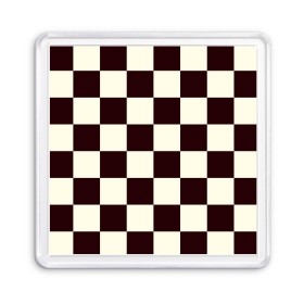 Магнит 55*55 с принтом Шахматка в Белгороде, Пластик | Размер: 65*65 мм; Размер печати: 55*55 мм | квадраты | текстуры | узор шахматка | узоры | чб | чб квадраты | чб узор | шахматка | шахматная доска | шахматы