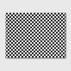 Альбом для рисования с принтом Шахматка мелкая в Белгороде, 100% бумага
 | матовая бумага, плотность 200 мг. | квадраты | мелкая шахматка | текстуры | узор шахматка | узоры | чб | чб квадраты | чб узор | шахматка | шахматная доска | шахматы