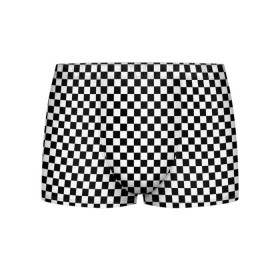 Мужские трусы 3D с принтом Шахматка мелкая в Белгороде, 50% хлопок, 50% полиэстер | классическая посадка, на поясе мягкая тканевая резинка | Тематика изображения на принте: квадраты | мелкая шахматка | текстуры | узор шахматка | узоры | чб | чб квадраты | чб узор | шахматка | шахматная доска | шахматы