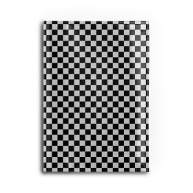 Обложка для автодокументов с принтом Шахматка мелкая в Белгороде, натуральная кожа |  размер 19,9*13 см; внутри 4 больших “конверта” для документов и один маленький отдел — туда идеально встанут права | Тематика изображения на принте: квадраты | мелкая шахматка | текстуры | узор шахматка | узоры | чб | чб квадраты | чб узор | шахматка | шахматная доска | шахматы
