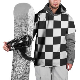 Накидка на куртку 3D с принтом Шахматка в Белгороде, 100% полиэстер |  | Тематика изображения на принте: квадраты | текстуры | узор шахматка | узоры | чб | чб квадраты | чб узор | шахматка | шахматная доска | шахматы