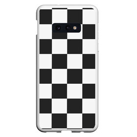 Чехол для Samsung S10E с принтом Шахматка в Белгороде, Силикон | Область печати: задняя сторона чехла, без боковых панелей | квадраты | текстуры | узор шахматка | узоры | чб | чб квадраты | чб узор | шахматка | шахматная доска | шахматы
