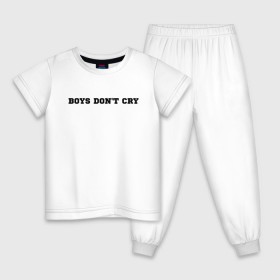 Детская пижама хлопок с принтом BOYS DONT CRY в Белгороде, 100% хлопок |  брюки и футболка прямого кроя, без карманов, на брюках мягкая резинка на поясе и по низу штанин
 | boys dont cry | keep calm