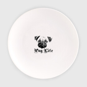 Тарелка с принтом Pug life в Белгороде, фарфор | диаметр - 210 мм
диаметр для нанесения принта - 120 мм | pug life | арт | животные | мопс | собака | собачья жизнь