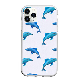 Чехол для iPhone 11 Pro матовый с принтом Рай для дельфина в Белгороде, Силикон |  | арт | дельфин | дельфины | искусство | морское | океан | паттерн | рыба | рыбы