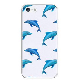 Чехол для iPhone 5/5S матовый с принтом Рай для дельфина в Белгороде, Силикон | Область печати: задняя сторона чехла, без боковых панелей | арт | дельфин | дельфины | искусство | морское | океан | паттерн | рыба | рыбы