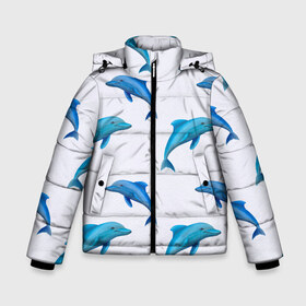 Зимняя куртка для мальчиков 3D с принтом Рай для дельфина в Белгороде, ткань верха — 100% полиэстер; подклад — 100% полиэстер, утеплитель — 100% полиэстер | длина ниже бедра, удлиненная спинка, воротник стойка и отстегивающийся капюшон. Есть боковые карманы с листочкой на кнопках, утяжки по низу изделия и внутренний карман на молнии. 

Предусмотрены светоотражающий принт на спинке, радужный светоотражающий элемент на пуллере молнии и на резинке для утяжки | арт | дельфин | дельфины | искусство | морское | океан | паттерн | рыба | рыбы