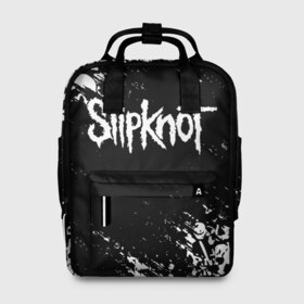 Женский рюкзак 3D с принтом SLIPKNOT в Белгороде, 100% полиэстер | лямки с регулируемой длиной, сверху ручки, чтобы рюкзак нести как сумку. Основное отделение закрывается на молнию, как и внешний карман. Внутри два дополнительных кармана, один из которых закрывается на молнию. По бокам два дополнительных кармашка, куда поместится маленькая бутылочка
 | slipknot | джей вайнберг | джеймс рут | джои джордисон | донни стили | кори тейлор | крис фен | крэйг джонс | мик томсон | пол греи | слипкнот | шон крэхан