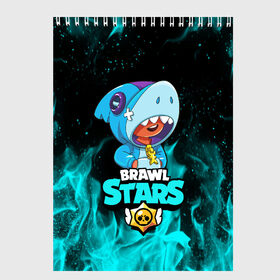 Скетчбук с принтом BRAWL STARS LEON SHARK в Белгороде, 100% бумага
 | 48 листов, плотность листов — 100 г/м2, плотность картонной обложки — 250 г/м2. Листы скреплены сверху удобной пружинной спиралью | 8 bit | 8 бит | bibi | brawl stars | crow | el brown | leon | leon shark | max | mr.p | sally leon | shark | stars | virus | werewolf | акула | биби | вирус | ворон | леон | оборотень | пингвин