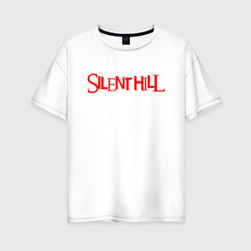 Женская футболка хлопок Oversize с принтом SILENT HILL в Белгороде, 100% хлопок | свободный крой, круглый ворот, спущенный рукав, длина до линии бедер
 | horror | pyramidhead | silent hill | silent hill 2 | silent hill 3 | survival horror | знаки | орден | пирамидоголовый | сайлент хилл | сайрэнто хиру | символы | ужасы | хоррор