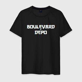 Мужская футболка хлопок с принтом Logo boulevard depo в Белгороде, 100% хлопок | прямой крой, круглый вырез горловины, длина до линии бедер, слегка спущенное плечо. | boulevard | boulevard depo | depo | артём | артём кулик | бульвар депо. yungrussia | кулик | музыка | музыкант | реп | рэп | тёма