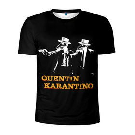 Мужская футболка 3D спортивная с принтом QUENTIN KARANTINO в Белгороде, 100% полиэстер с улучшенными характеристиками | приталенный силуэт, круглая горловина, широкие плечи, сужается к линии бедра | covid 19 | karantino | mem | meme | memes | quentin | tarantino | вирус | доктор | карантин | карантино | квентин | кличко | коронавирус | криминальное | мем | мемы | тарантино | чтиво | чумной