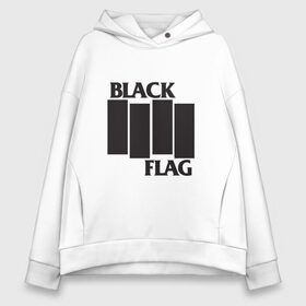 Женское худи Oversize хлопок с принтом Black Flag в Белгороде, френч-терри — 70% хлопок, 30% полиэстер. Мягкий теплый начес внутри —100% хлопок | боковые карманы, эластичные манжеты и нижняя кромка, капюшон на магнитной кнопке | black flag | арт | инструментальная музыка | музыка | панк рок | рок группа | фри джаз