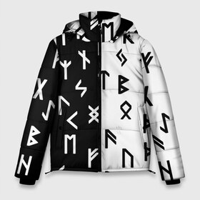 Мужская зимняя куртка 3D с принтом РУНЫ в Белгороде, верх — 100% полиэстер; подкладка — 100% полиэстер; утеплитель — 100% полиэстер | длина ниже бедра, свободный силуэт Оверсайз. Есть воротник-стойка, отстегивающийся капюшон и ветрозащитная планка. 

Боковые карманы с листочкой на кнопках и внутренний карман на молнии. | runes | древние знаки | знак рода | знаки | иероглифы | коловрат | перунова сила | руны | русь | сварог | сварожич | символы | славяне | славянская символика | я русский | ярга