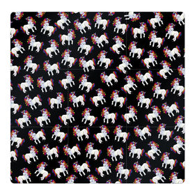 Магнитный плакат 3Х3 с принтом Единороги в Белгороде, Полимерный материал с магнитным слоем | 9 деталей размером 9*9 см | animal | rainbow | unicorn | единорог | единорожка | животное | радуга