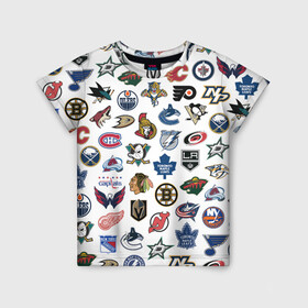 Детская футболка 3D с принтом Логотипы НХЛ в Белгороде, 100% гипоаллергенный полиэфир | прямой крой, круглый вырез горловины, длина до линии бедер, чуть спущенное плечо, ткань немного тянется | capitals | nhl | penguins | pittsburgh | washington | блюз | бостон | брюинз | вашингтон | детройт | кэпиталз | логотипы нхл | нью йорк | пингвинз | питтсбург | рейнджерс | сан хосе шаркс | сент луис | тампа бэй