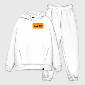 Мужской костюм хлопок OVERSIZE с принтом True Love в Белгороде,  |  | logo | love | true love | лого | логотип | любовь | настоящая любовь