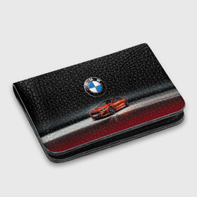 Картхолдер с принтом с принтом BMW в Белгороде, натуральная матовая кожа | размер 7,3 х 10 см; кардхолдер имеет 4 кармана для карт; | bmw | car | germany | prestige | red | автомобиль | бмв | германия | красный | престиж