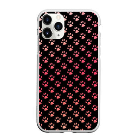 Чехол для iPhone 11 Pro матовый с принтом Лапки в Белгороде, Силикон |  | cute | dog | gradient | pattern | paws | градиент | лапки | лапы | паттерн | пес | следы | собака | узор