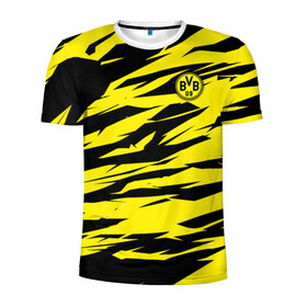 Мужская футболка 3D спортивная с принтом FC Borussia в Белгороде, 100% полиэстер с улучшенными характеристиками | приталенный силуэт, круглая горловина, широкие плечи, сужается к линии бедра | football | sancho dortmund | бавария | боруссия | дортмунд | лига чемпионов | псж | футбол | холанд | эрлинг холанд