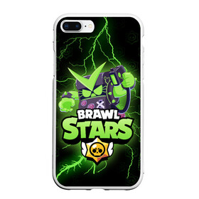 Чехол для iPhone 7Plus/8 Plus матовый с принтом BRAWL STARS VIRUS 8 BIT в Белгороде, Силикон | Область печати: задняя сторона чехла, без боковых панелей | 8 bit | bibi | brawl stars | crow | el brown | leon | leon shark | max | mecha | mecha crow | mr.p | sally leon | shark | virus 8 bit | werewolf | берли | биби | бравл старс | ворон | леон | макс | оборотень