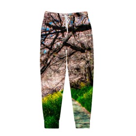 Мужские брюки 3D с принтом Весна 2020. в Белгороде, 100% полиэстер | манжеты по низу, эластичный пояс регулируется шнурком, по бокам два кармана без застежек, внутренняя часть кармана из мелкой сетки | весенние картинки | весна | весна 2020 | зелнь | прекрасное время года | прикольные картинки | природа | птицы | тюльпаны | цветы