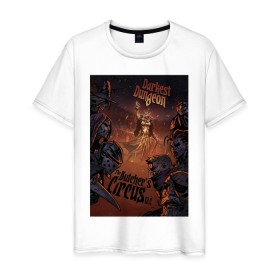 Мужская футболка хлопок с принтом Darkest Dungeon в Белгороде, 100% хлопок | прямой крой, круглый вырез горловины, длина до линии бедер, слегка спущенное плечо. | butchers circus | darkest dungeon | game | games | rpg
