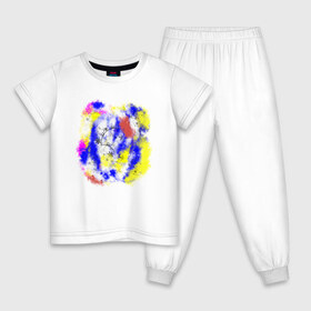 Детская пижама хлопок с принтом Красочное небо в Белгороде, 100% хлопок |  брюки и футболка прямого кроя, без карманов, на брюках мягкая резинка на поясе и по низу штанин
 | 2020 | абстракция | краски | настроение | небо | позитив | цвета | яркая