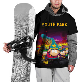 Накидка на куртку 3D с принтом Южный Парк в Белгороде, 100% полиэстер |  | south park | sp | батерс | баттерс | гарисон | енот | кайл  брофловски | картман | кеннет | кенни | маки | макки | маккормик | марш | мистер | мистерион | мультфильм | полотенчик | ренди | саус парк | сауспарк