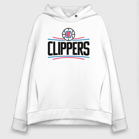 Женское худи Oversize хлопок с принтом Los Angeles Clippers (1) в Белгороде, френч-терри — 70% хлопок, 30% полиэстер. Мягкий теплый начес внутри —100% хлопок | боковые карманы, эластичные манжеты и нижняя кромка, капюшон на магнитной кнопке | ball | basketball | clippers | sport | streetball | баскетбол | клипперс | мяч | нба | спорт | стритбол