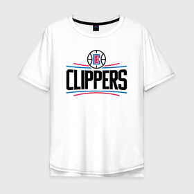 Мужская футболка хлопок Oversize с принтом Los Angeles Clippers (1) в Белгороде, 100% хлопок | свободный крой, круглый ворот, “спинка” длиннее передней части | Тематика изображения на принте: ball | basketball | clippers | sport | streetball | баскетбол | клипперс | мяч | нба | спорт | стритбол