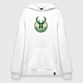 Худи SuperOversize хлопок с принтом Milwaukee Bucks (1) в Белгороде, 70% хлопок, 30% полиэстер, мягкий начес внутри | карман-кенгуру, эластичная резинка на манжетах и по нижней кромке, двухслойный капюшон
 | ball | basketball | milwaukee bucks | sport | streetball | баскетбол | милуоки бакс | мяч | нба | спорт | стритбол