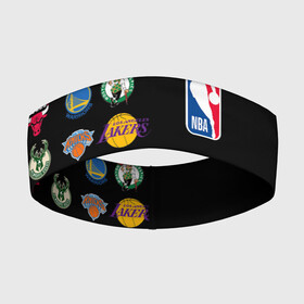 Повязка на голову 3D с принтом NBA (Team Logos 2) в Белгороде,  |  | ball | basketball | sport | streetball | баскетбол | мяч | нба | спорт | стритбол