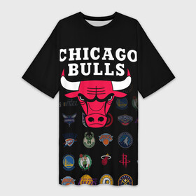 Платье-футболка 3D с принтом Chicago Bulls (1) в Белгороде,  |  | Тематика изображения на принте: ball | basketball | chicago bulls | sport | streetball | баскетбол | мяч | нба | спорт | стритбол | чикаго буллз