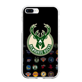 Чехол для iPhone 7Plus/8 Plus матовый с принтом Milwaukee Bucks (3) в Белгороде, Силикон | Область печати: задняя сторона чехла, без боковых панелей | Тематика изображения на принте: ball | basketball | milwaukee bucks | sport | streetball | баскетбол | милуоки бакс | мяч | нба | спорт | стритбол