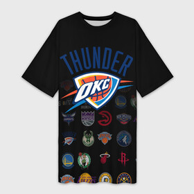 Платье-футболка 3D с принтом Oklahoma City Thunder (2) в Белгороде,  |  | ball | basketball | sport | streetball | thunder | баскетбол | мяч | нба | спорт | стритбол | тандер