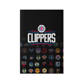 Обложка для паспорта матовая кожа с принтом Los Angeles Clippers (2) в Белгороде, натуральная матовая кожа | размер 19,3 х 13,7 см; прозрачные пластиковые крепления | Тематика изображения на принте: ball | basketball | clippers | sport | streetball | баскетбол | клипперс | мяч | нба | спорт | стритбол